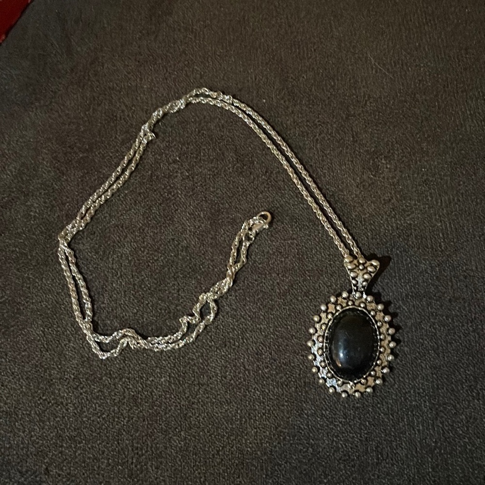 Black Pendant Necklace